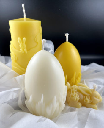 Bienenwachskerzen mit Ostermotiven